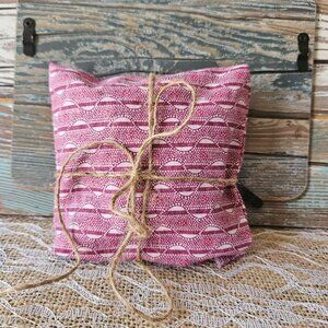 Handsewn Red Mosaic Herbal Pillow - Choice of Blend